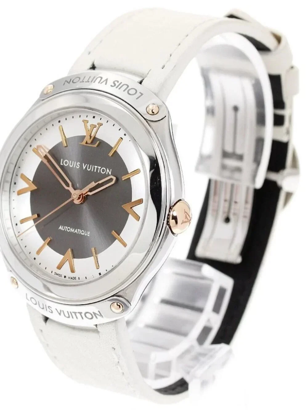 LOUIS VUITTON Fifty Five Q6G24 Silver / Gray Dial Automatic Boy's Watch_968150